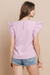All About It Ruffle Sleeve Top
